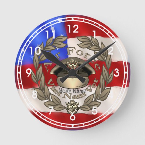 Air Force Viet Nam Vet custom name clock