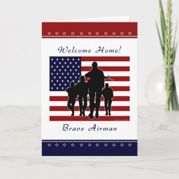Air Force - Welcome Home Airman Greeting Card by xgdesignsnyc at Zazzle