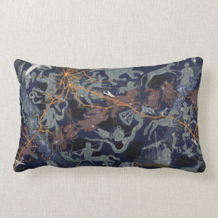 Air France : De nuit et de jour dans tous les ciel Lumbar Pillow