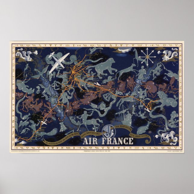 Air France : De nuit et de jour dans tous les ciel Poster (Front)