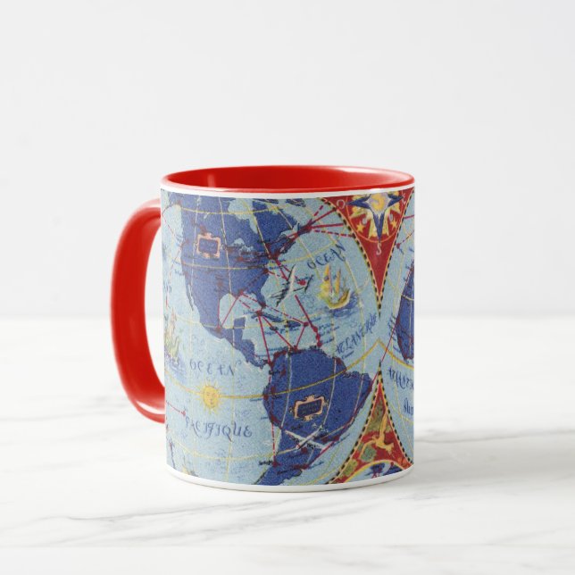 Air France Map of the World Mug (Front Left)