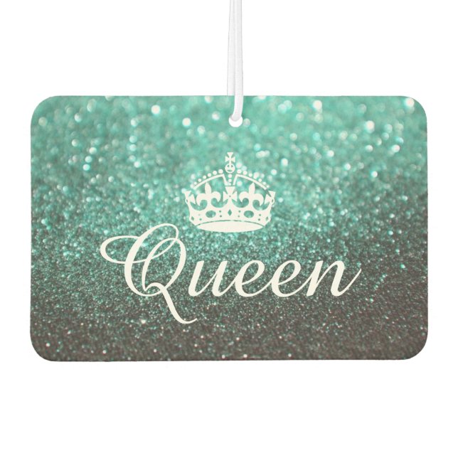 Air Freshener - Queen Crown Glitter Green (Front)