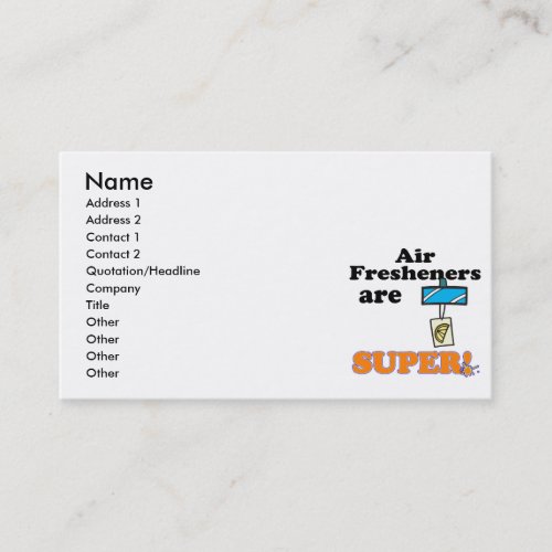 air fresheners are super business card