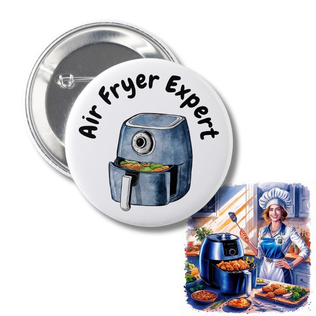 Air Fryer Expert Gift Air frying cook Button (Creator Uploaded)