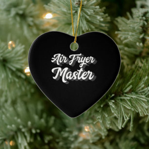 Air Fryer Master Cook Food Love Retro Chicken Ceramic Ornament