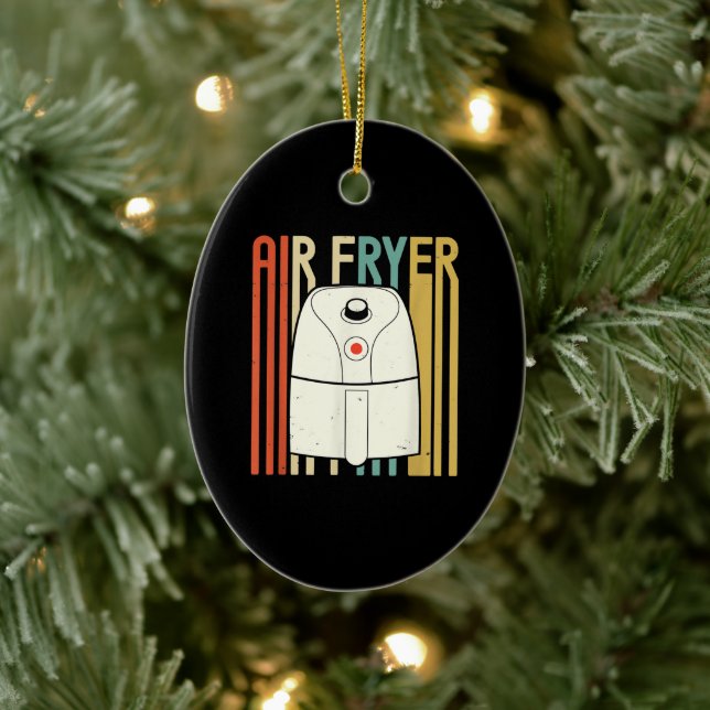 Air Fryer Master Cook Food| Retro Chicken Ceramic Ornament (Tree)