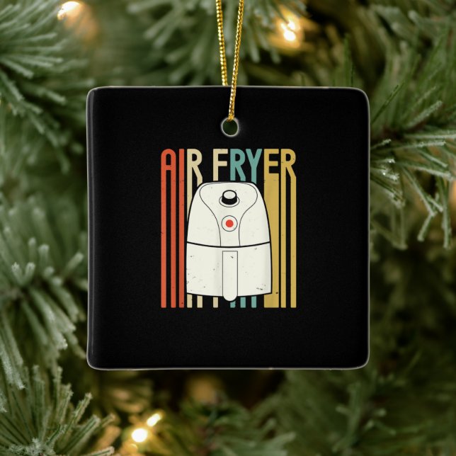 Air Fryer Master Cook Food| Retro Chicken Ceramic Ornament (Tree)