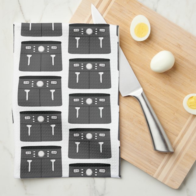 Air Fryer pattern Kitchen Towel (Quarter Fold)