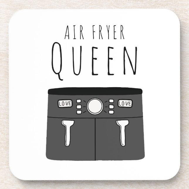 Air Fryer Queen Beverage Coaster (Front)