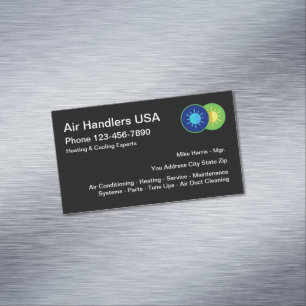 Air Heating Cooling Service Business Card Magnet