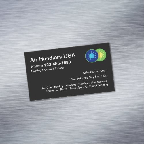 Air Heating Cooling Service Business Card Magnet