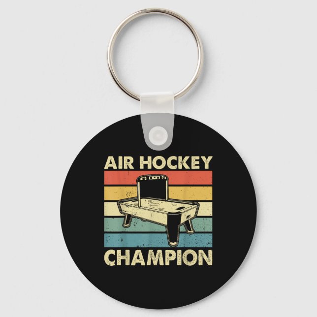 Air Hockey Champion - Air Hockey Player Air Hockey Keychain (Front)