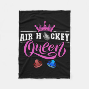 Air Hockey Queen Design For Air Hockey Lovers Fleece Blanket