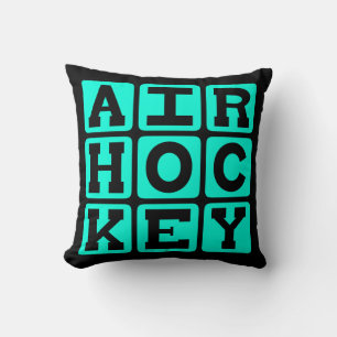 Air Hockey, Table Game Throw Pillow