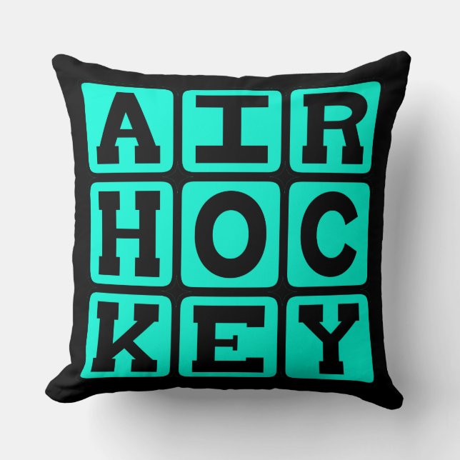 Air Hockey, Table Game Throw Pillow (Front)