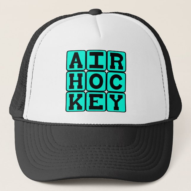 Air Hockey, Table Game Trucker Hat (Front)