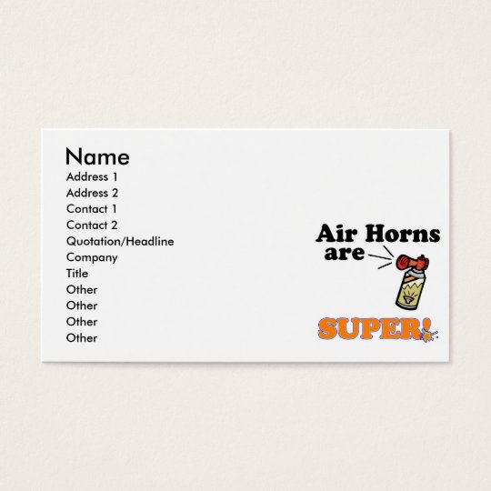 air horns are super business card