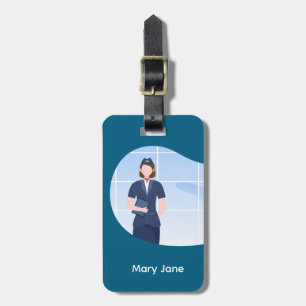 Air Hostess Flight Attendant  Luggage Tag
