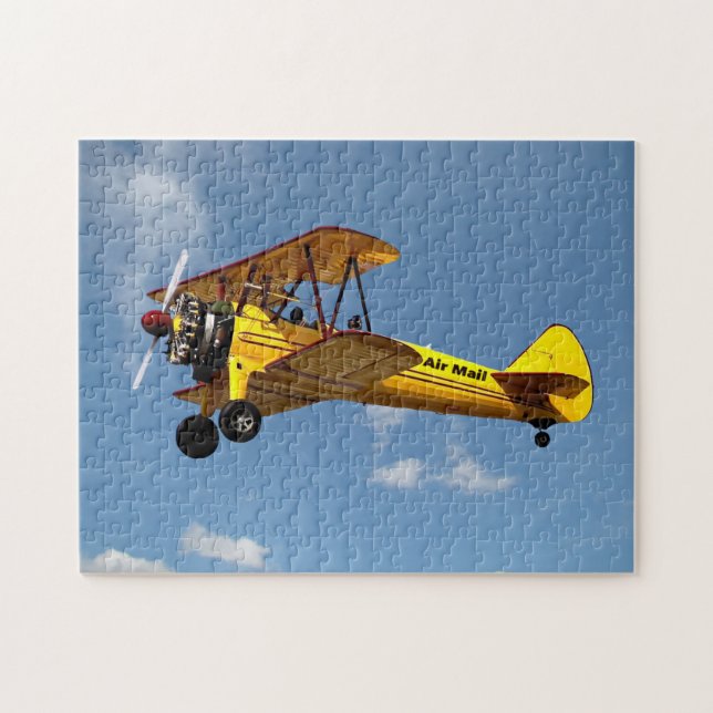 Air Mail Biplane Jigsaw Puzzle (Horizontal)