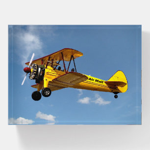 Air Mail Biplane Paperweight