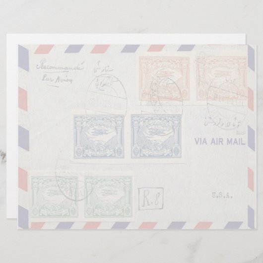 Air Mail Envelope Letterhead (Front/Back)
