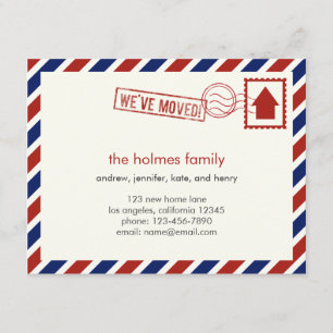 Air Mail Moving Announcement