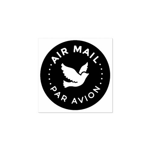 AIR MAIL PAR AVION エアメールスタンプ 鳥 bird birds ラバースタンプ Rubber Stamp