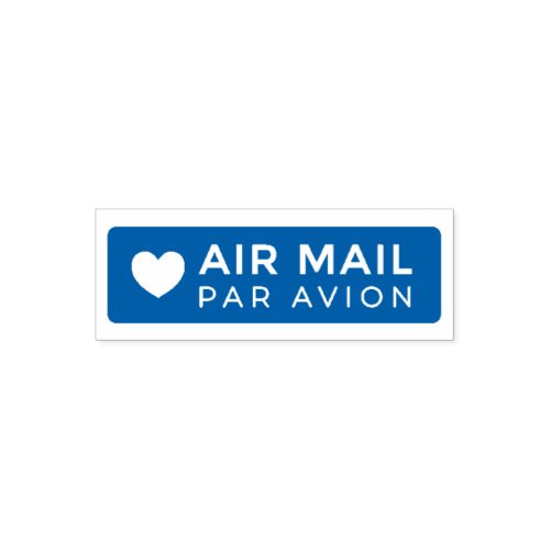 AIR MAIL PAR AVION ハート エアメールスタンプ heart cute love セ Self_inking Stamp