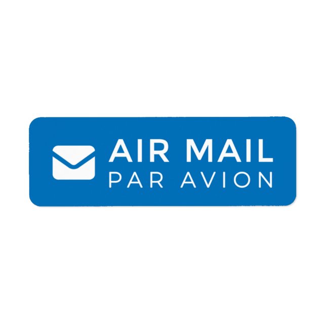 AIR MAIL PAR AVION  手紙 エアメールシール mail letter ラベル Label (Front)