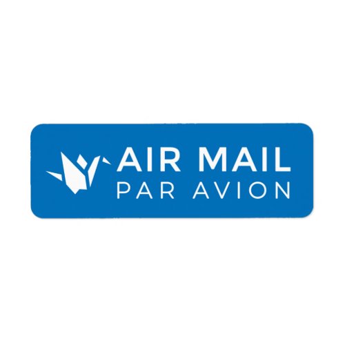 AIR MAIL PAR AVION 折り鶴 鳥 エアメールシール origami bird ラベル Label