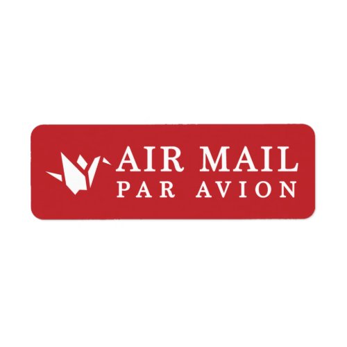 AIR MAIL PAR AVION 折り鶴 鳥 エアメールシール origami bird ラベル Label