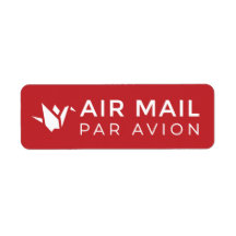 AIR MAIL PAR AVION 折り鶴 鳥 エアメールシール origami bird ラベル