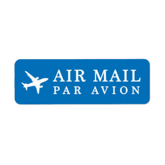AIR MAIL PAR AVION 飛行機 エアメールシール airplane ラベル Label