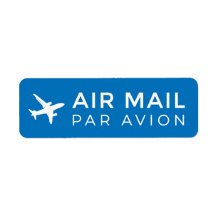 AIR MAIL PAR AVION 飛行機 エアメールスタンプ airplane ラベル Label