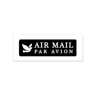 AIR MAIL PAR AVION 鳥 エアメールスタンプ bird birds ラバースタンプ Rubber Stamp