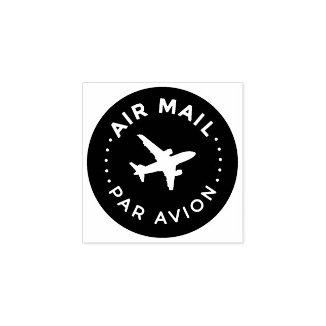 AIR MAIL PAR AVION Airmail Stamp airplane rubber s (Imprint)