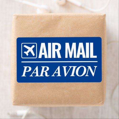 Air Mail  Par Avion big blue shipping labels
