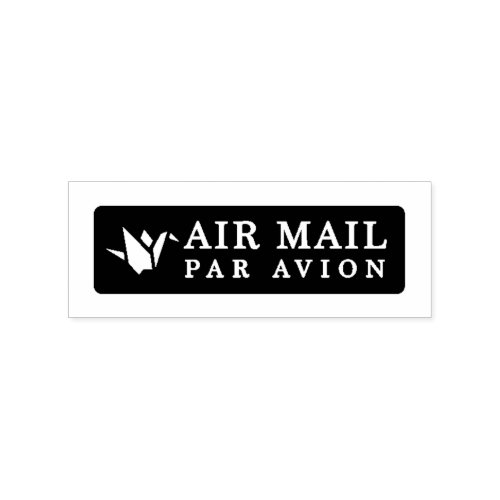 AIR MAIL PAR AVION Origami Bird Airmail Stamp orig