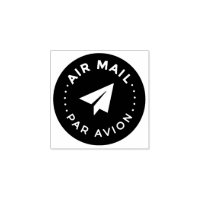 AIR MAIL PAR AVION Paper Airplane Airmail Stamp pa