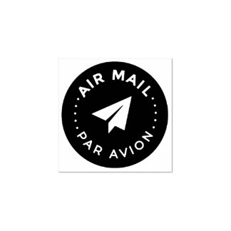 AIR MAIL PAR AVION Paper Airplane Airmail Stamp pa