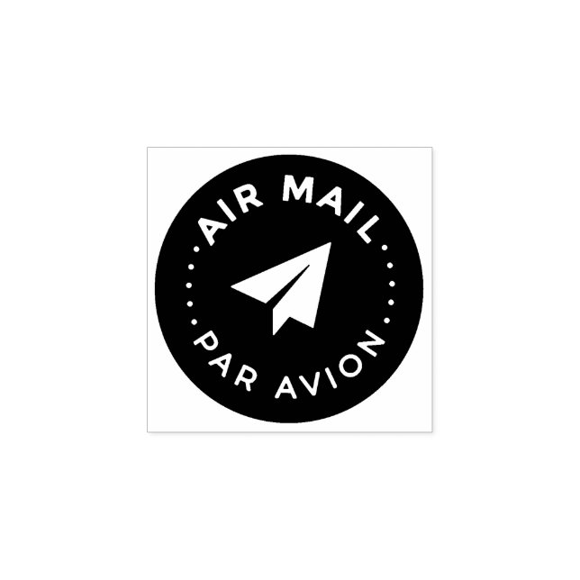 AIR MAIL PAR AVION Paper Airplane Airmail Stamp pa (Imprint)