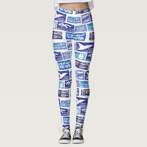 Air mail  par avion _ transparent leggings