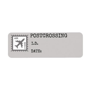 Air Mail Postcrossing ID Labels & Stickers