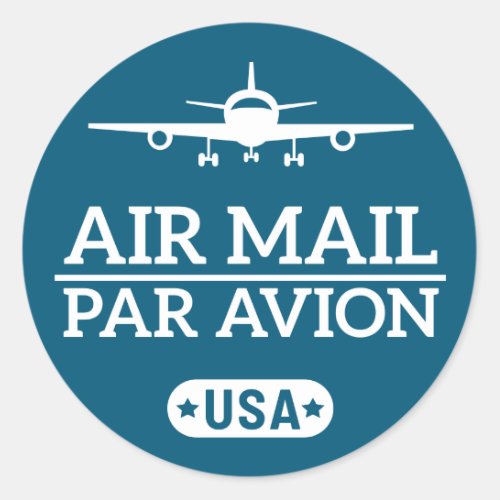 Air Mail Sticker Blue