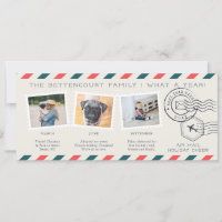 Air Mail | Vintage Style Year in Review Photo Holiday Card