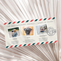Air Mail | Vintage Year in Review Photo Holiday Card