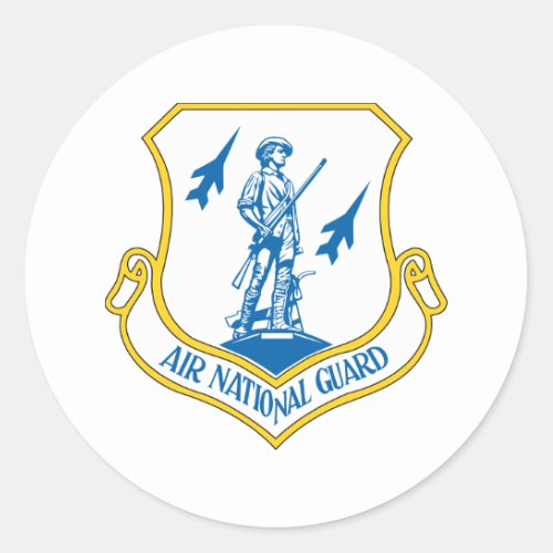 Air National Guard Classic Round Sticker