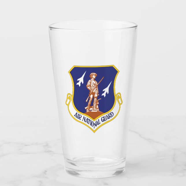 Air National Guard Military Veteran Glass (Front)