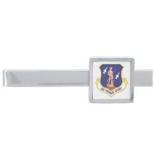 Air National Guard Military Veteran Silver Finish Tie Bar
