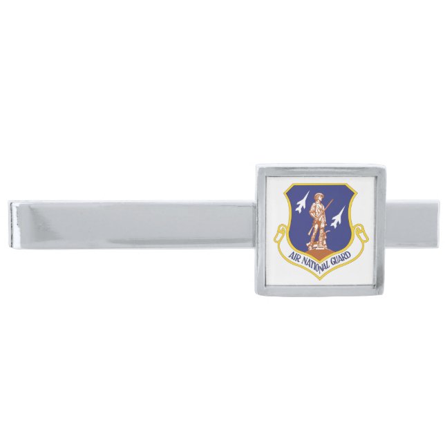 Air National Guard Military Veteran Silver Finish Tie Bar (Front)